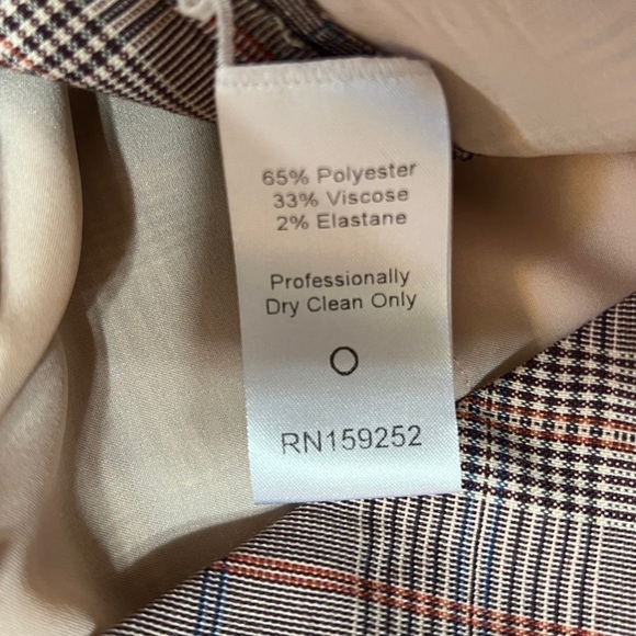 Olivia Palermo | NWT Plaid Trousers High Waisted Pants Auburn Size 10 - Picture 10 of 10